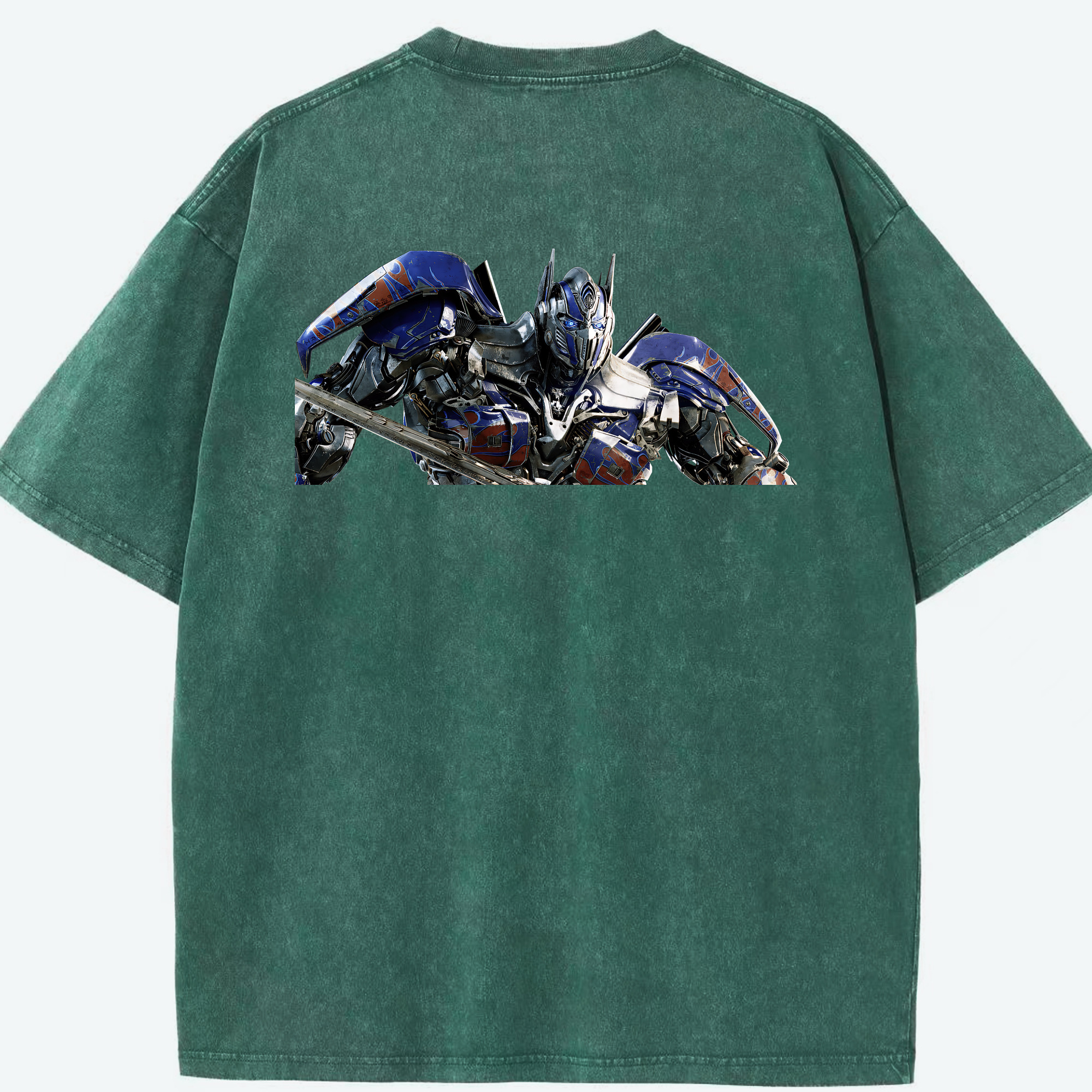 （画像用） Transformers トランスフォーマー 綿100% ヴィンテージ風 半袖Tシャツ（背面プリント）